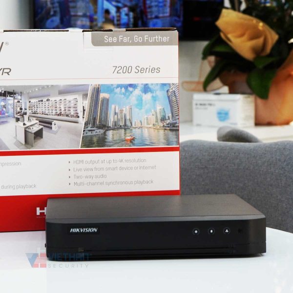 Đầu ghi hình 16 kênh Hikvision iDS-7216HQHI-M1/E( C ) Motion nhận dạng người & xe, 1 cổng SATA, add 8 camera IP