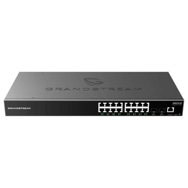 Thiết bị chia mạng Switch layer 2+ Poe Grandstream GWN7802P 16 cổng Poe Gigabit, 4 cổng Gigabit SFP