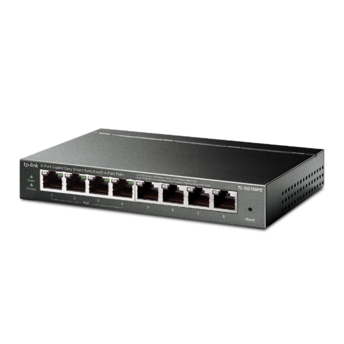 Switch Easy Smart 8 cổng Gigabit TP-Link TL-SG108PE 4 cổng PoE, Cấp nguồn PoE 64W