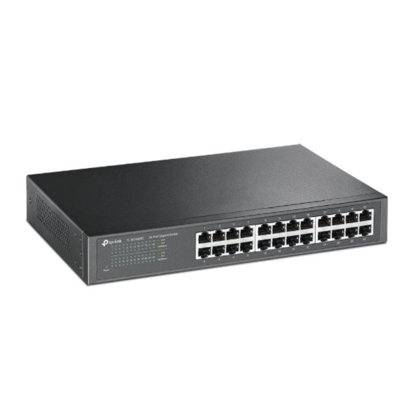 Switch 24 cổng gigabit TP-Link TL-SG1024D vỏ thép, gắn tủ 13 inch 1U