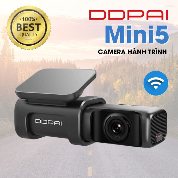 Camera hành trình DDPai Mini 5 4K, Bộ nhớ trong Wi-Fi + eMMC tốc độ cao 5GHz, ram 4GB