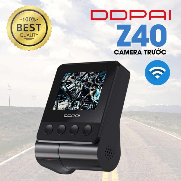 Camera hành trình DDPai Z40 GPS màn hình kép 2,4inch, giám sát đỗ xe 24h