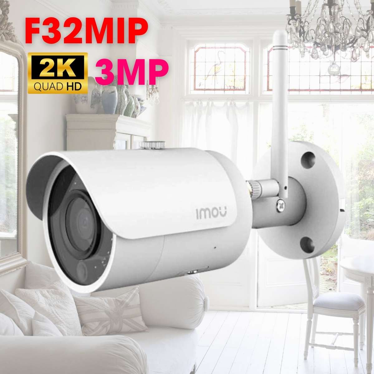 Camera Bullet Pro 3Mp 2K Imou F32MIP wifi, hồng ngoại 30m, phát hiện người và phương tiện