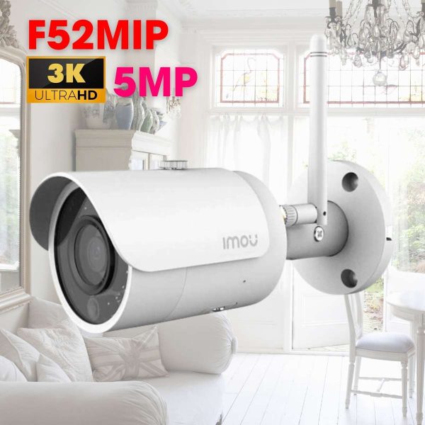 Camera Bullet Pro 5MP 3K Imou F52MIP wifi, tích hợp mic, hồng ngoại 30m, phát hiện người