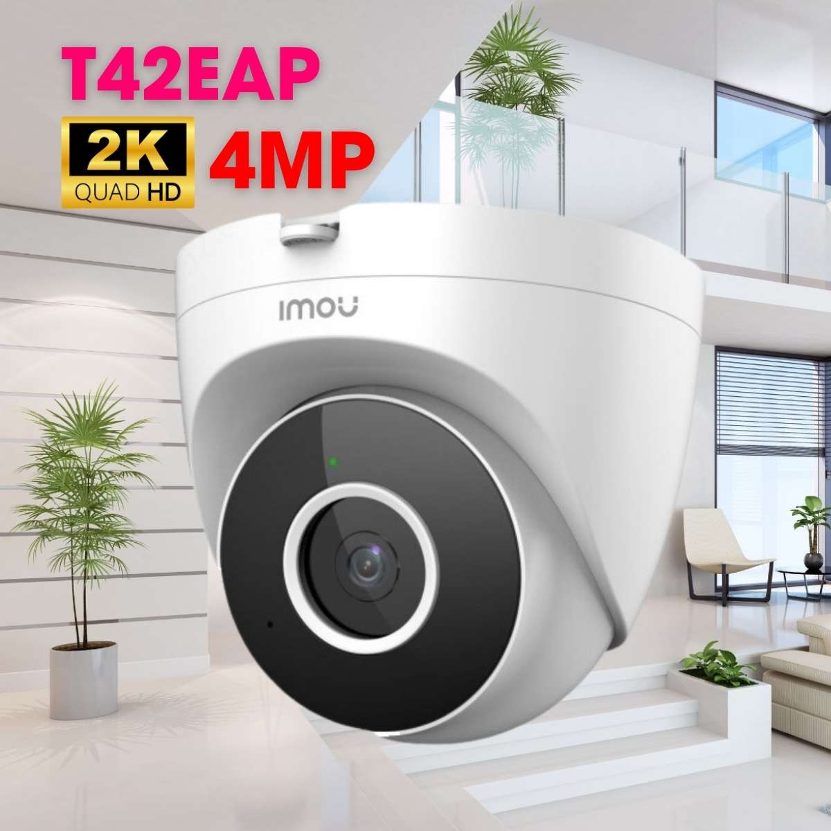 Camera Dome  IP Poe Imou T42EAP 4MP, phát hiện người, hồng ngoại 30m, tích hợp mic