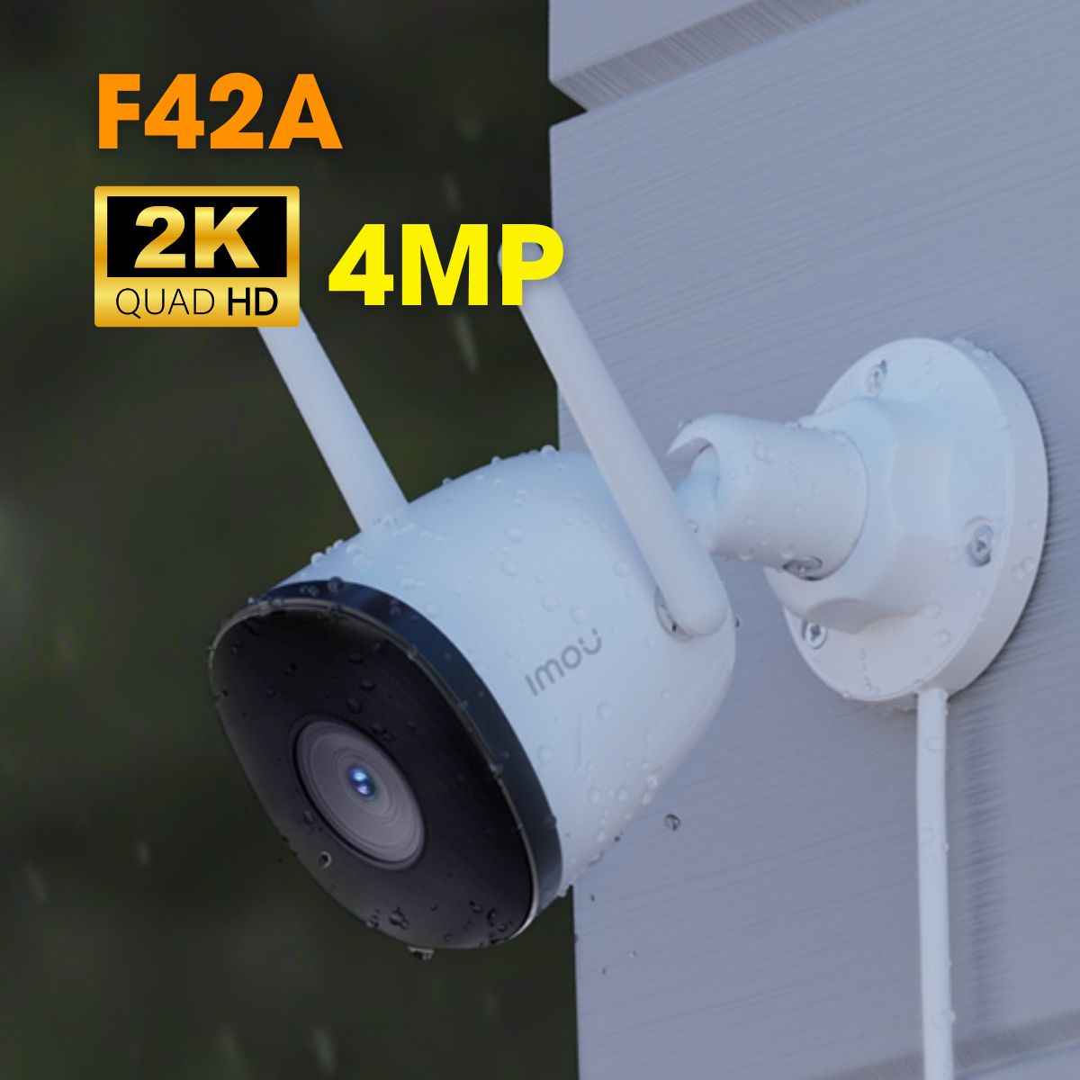 Camera thân ngoài trời Ip Poe Imou F42A 4MP, tích hợp mic thu âm, hồng ngoại 30m, phát hiện người