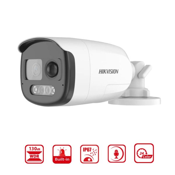 Camera thân colorvu 2MP Hikvision DS-2CE12DF3T-PIRXOS WDR 130dB, hồng ngoại 40m, đàm thoại 2 chiều