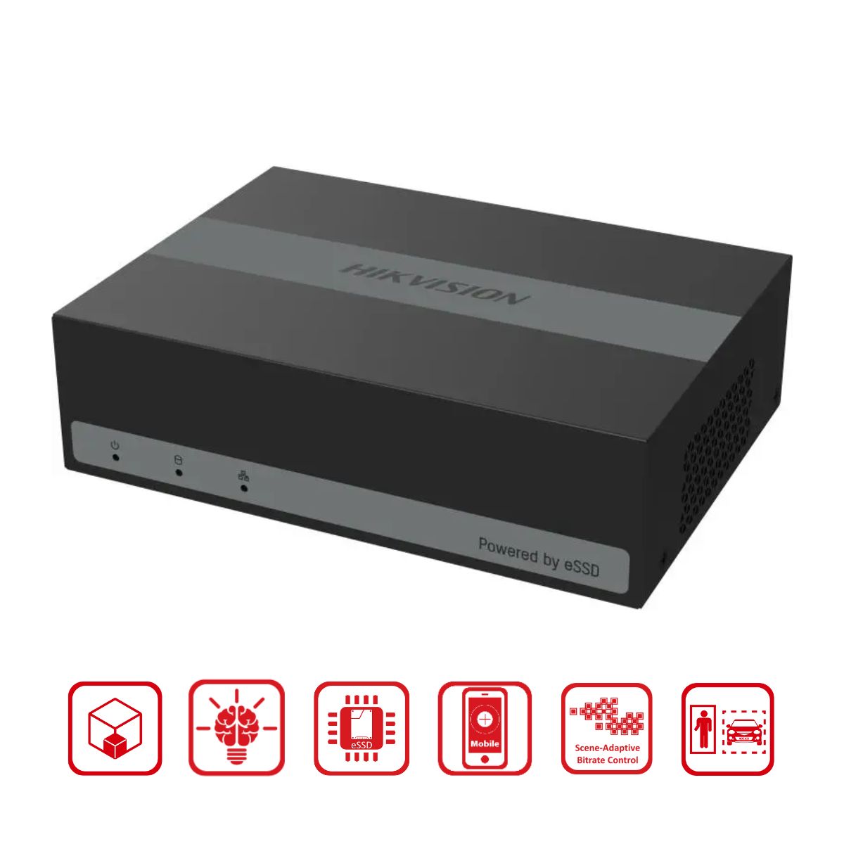 Đầu thu Hybrid TVI - IP 5Mp 4 kênh Hikvision iDS-E04HQHI-D eSSD 1TB, chống báo động giả