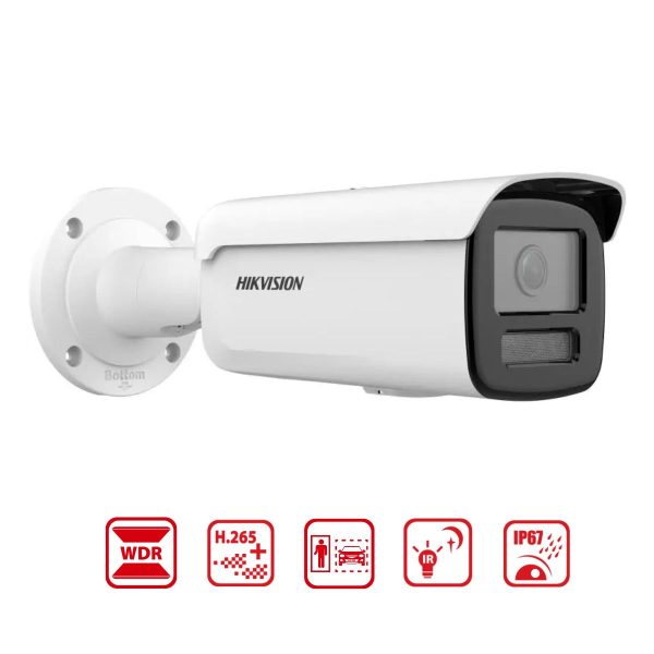 Camera thân ngoài trời IP Hikvision DS-2CD2T23G2-4I 2MP 1080P, hồng ngoại 80m, WDR 120dB