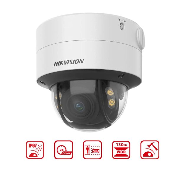 Camera dome Colorvu Zoom 4MP Hikvision DS-2CD2747G2T-LZS (C) WDR 130dB, đèn trợ sáng 40m, chống báo động giả