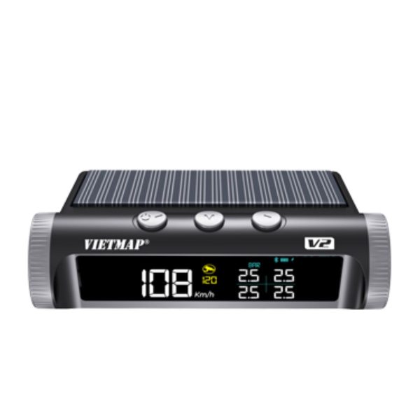 Cảm biến áp suất lốp Vietmap V2 gắn ngoài kết nối Vietmap Live, cảnh báo tốc độ và camera giao thông