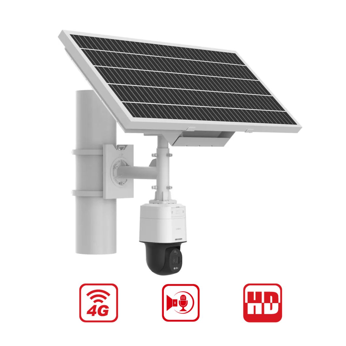 Camera PT 4G năng lượng mặt trời Hikvision DS-2XS3Q47G1-LDH/4G/C18S40 4MP, đèn ánh sáng 30m, WDR 120dB, đàm thoại 2 chiều