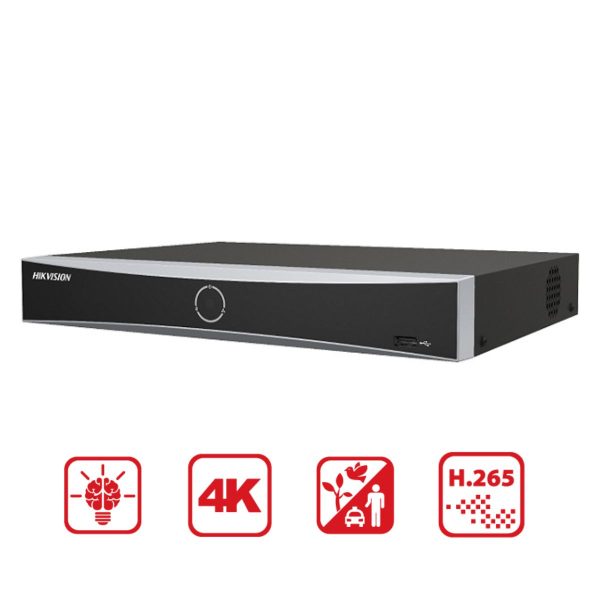 Đầu ghi hình IP 4 kênh Hikvision DS-7604NXI-K1 1 SATA 10TB, chống báo động giả