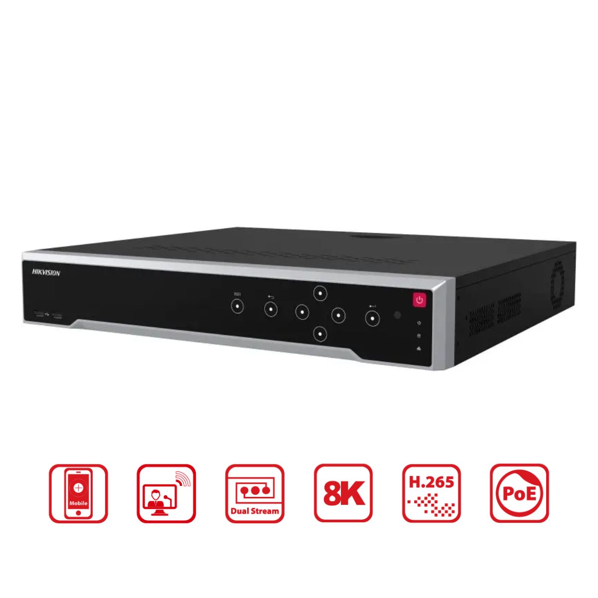 Đầu thu hình camera IP 32 kênh Hikvision DS-7732NI-M4/16P hỗ trợ PoE, 4 SATA lên đến 14TB