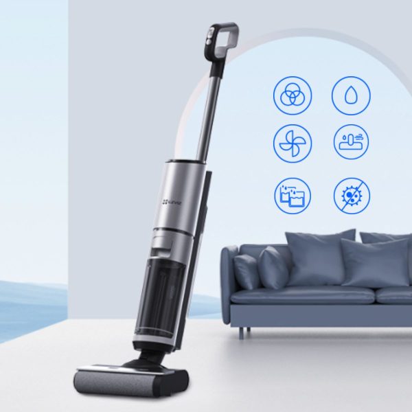 Máy hút bụi lau nhà 3 trong 1 Ezviz CS-RH2-MGA2 lau chùi, hút bụi và tự làm sạch, tốc độ quay 72RPM, khử mùi, khử khuẩn