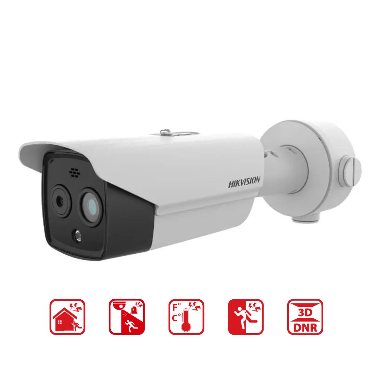Camera IP cảnh báo nhiệt 4MP Hikvision DS-2TD2628T-3/QA cảnh báo nhiệt độ, phân biệt người và phương tiện