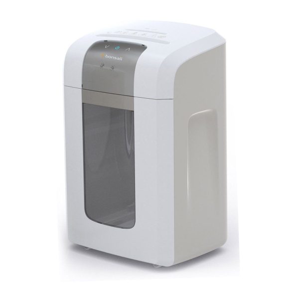 Máy hủy giấy văn phòng Bonsaii 4S16 kiểu hủy vụn, dung tích thùng rác 16 lít, công suất hủy 6 tờ