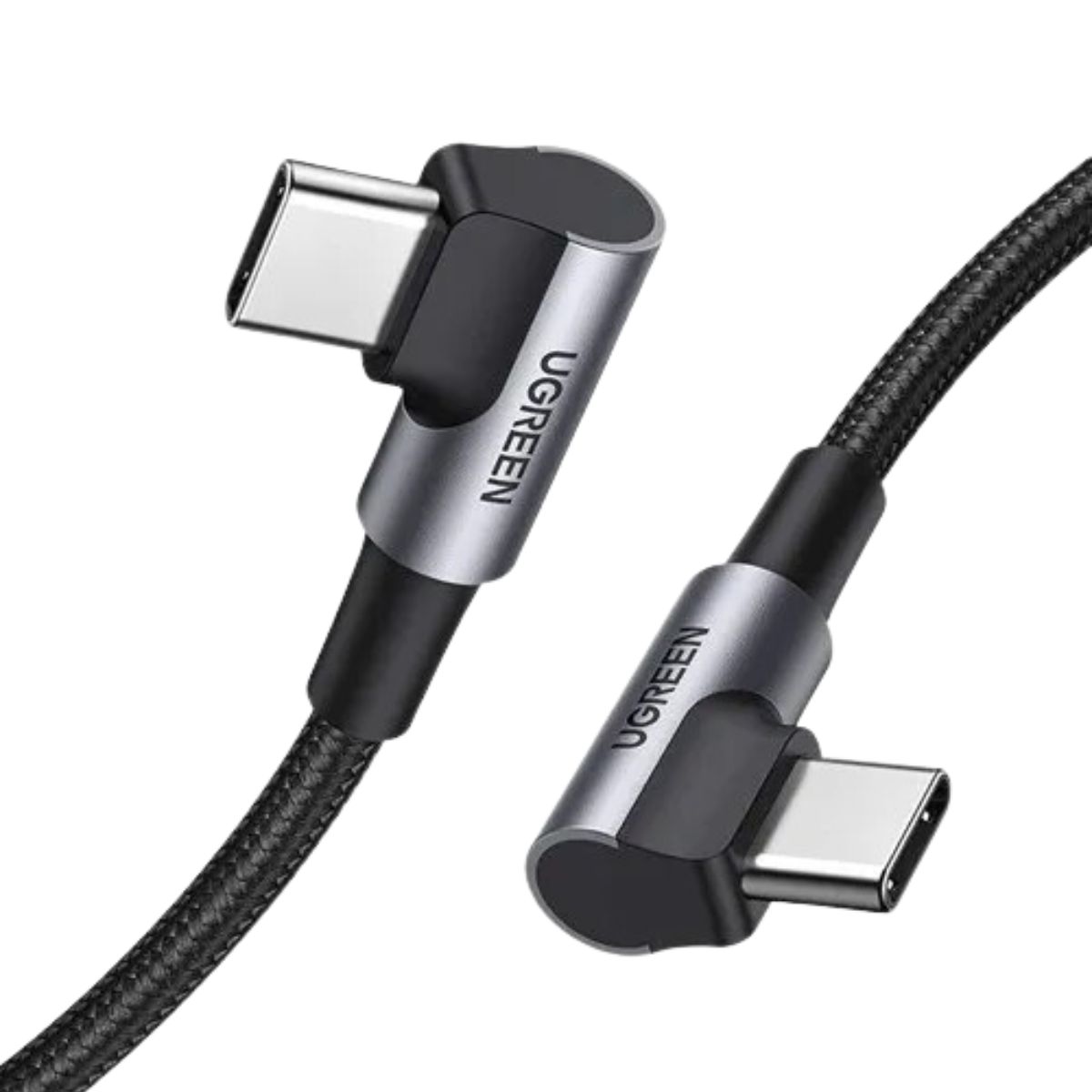 Cáp sạc nhanh 1m Type-C sang Type-C vuông góc Ugreen 70529 US323 màu đen, tốc độ truyền  480Mbps