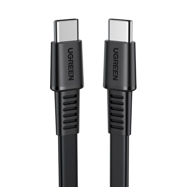 Cáp sạc chiều dài 50cm USB-C đến USB-C Ugreen 10974 US333 màu đen, hỗ trợ sạc nhanh 3A, công suất 60W