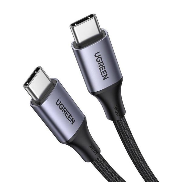 Cáp sạc nhanh dài 1m Type-C Ugreen 15311 US535 màu đen, hỗ trợ sạc nhanh 5A