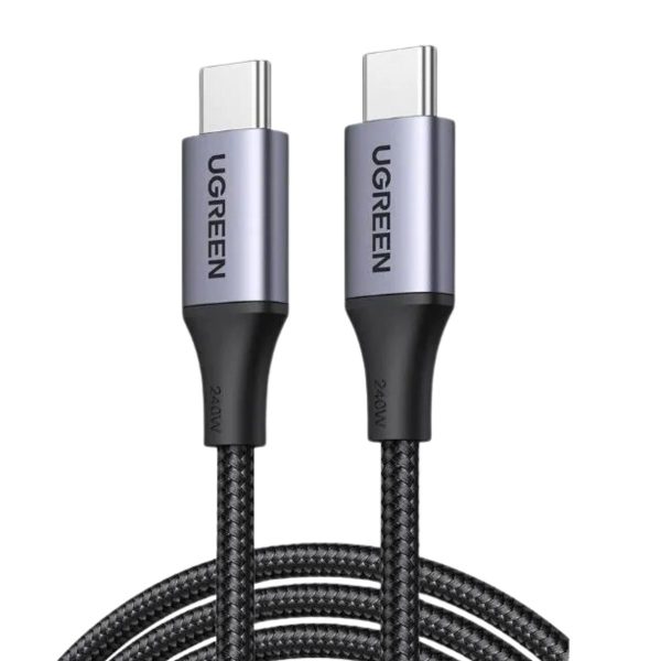 Cáp sạc 2m Type-C to Type-C Ugreen 90440 US535 màu đen, vỏ nhôm, công suất 240W, sạc nhanh 5A