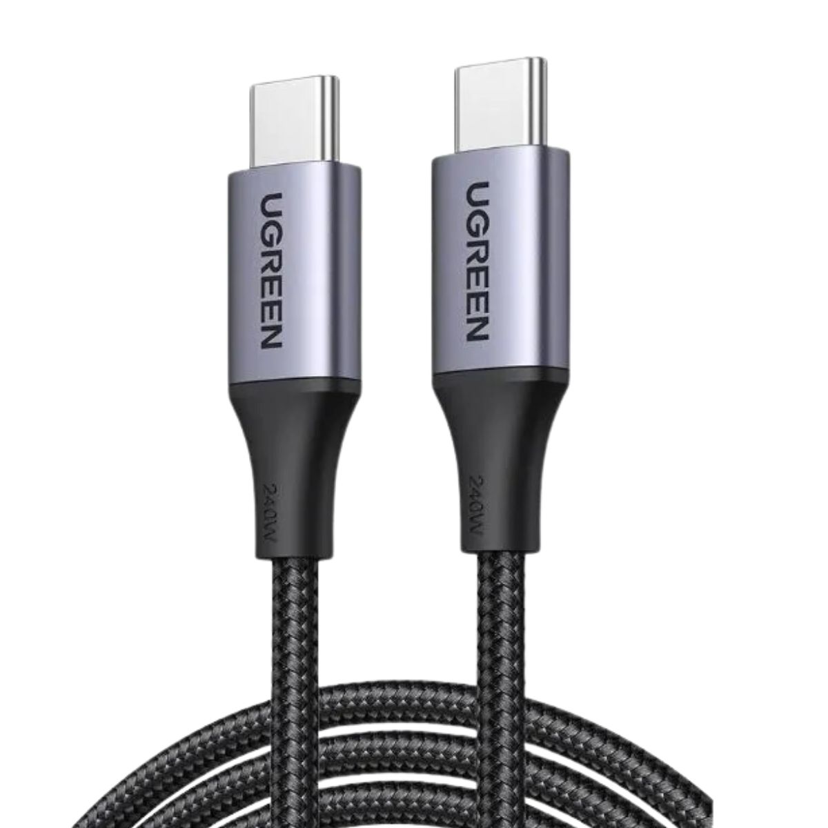 Cáp sạc 2m Type-C to Type-C Ugreen 90440 US535 màu đen, vỏ nhôm, công suất 240W, sạc nhanh 5A