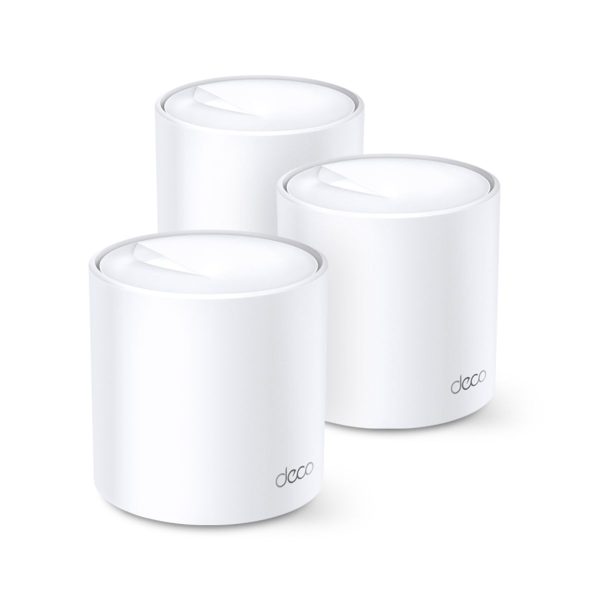 Bộ phát wifi Mesh 3 cục cho gia đình TP-Link Deco X60(3-pack) tốc độ 4,804 Mbps trên 5 GHz và 574 Mbps 2.4 GHz.