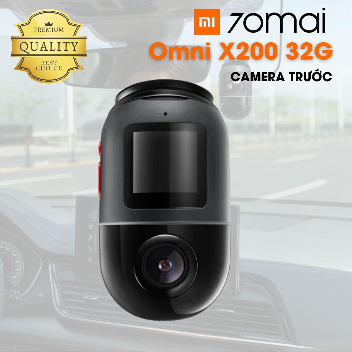 Camera hành trình Full HD 70mai Omni X200 64G (bản trước) xoay 360 độ, định vị GPS, tầm nhìn ban đêm