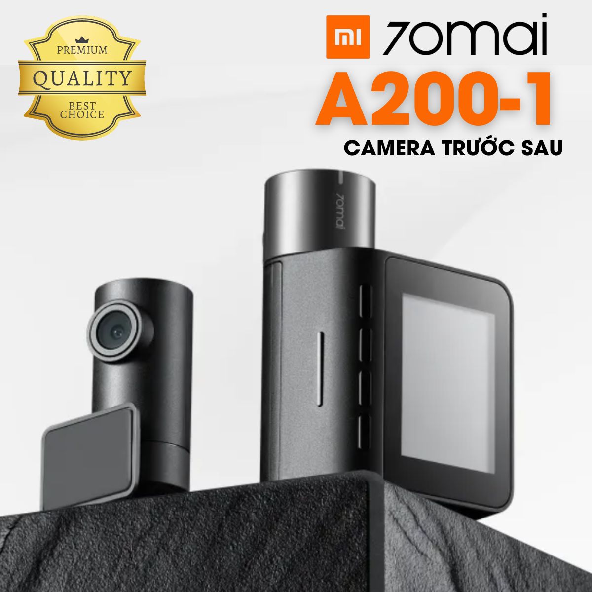 Camera hành trình trước sau Full HD 70mai A200-1 góc nhìn 130 độ, màn hình 2inch