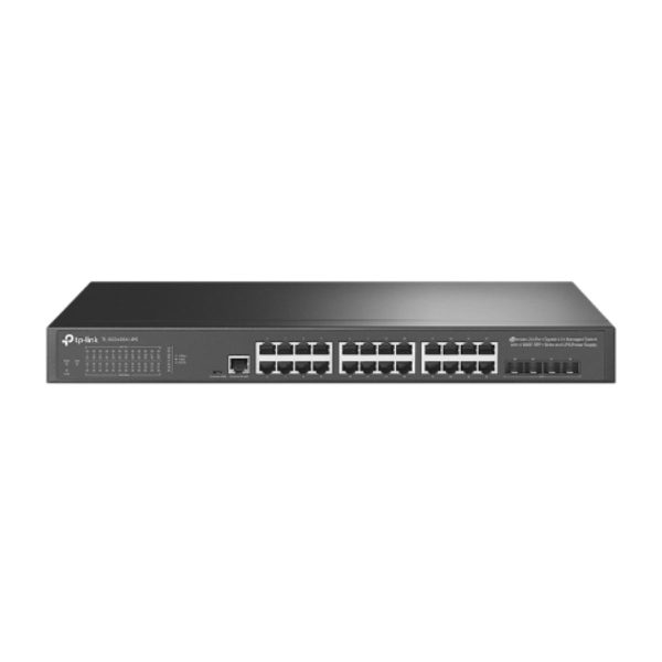 Switch chia mạng 28 cổng TP-Link TL-SG3428X-UPS 24 cổng Gigabit L2+ với 4 khe cắm 10GE SFP+
