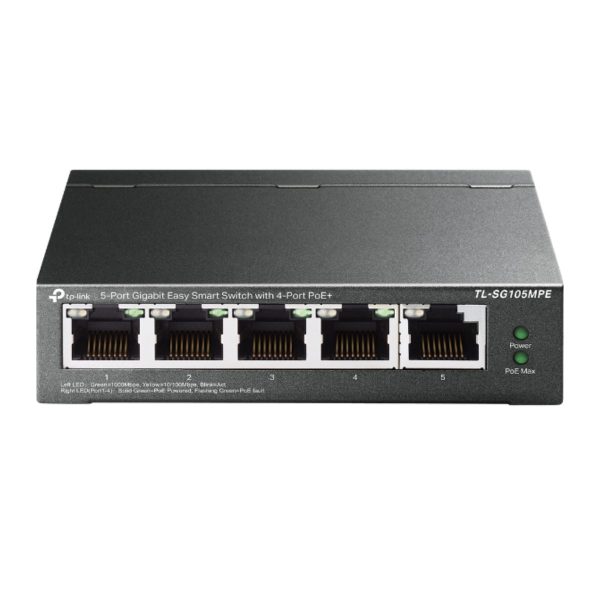 Switch PoE 5 cổng Gigabit TP-Link TL-SG105MPE 4 cổng PoE+ công suất đến 120W