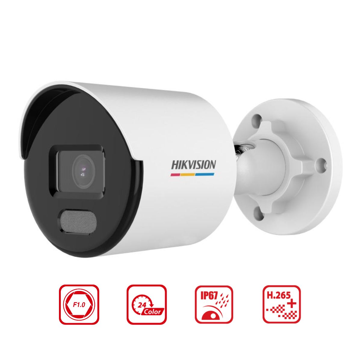 Camera Dome IP Colorvu 2MP Hikvision DS-2CD1327G2-LUF hồng ngoại 30m, tích hợp mic thu âm