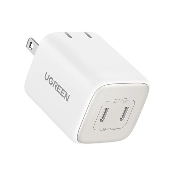 Củ sạc nhanh USB-C PD GaN US Ugreen 15331 CD294 màu trắng Nexode công xuất 45W, công nghệ GaN