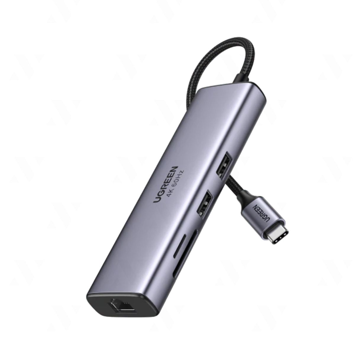 Thiết bị mở rộng 7 in 1 Ugreen 60515 CM512 Type C to HDMI 4K@60Hz + USB + LAN Gigabit + SD