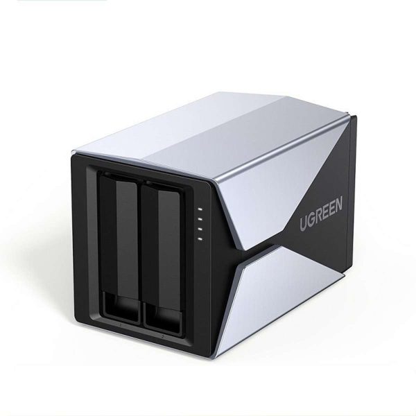 Vỏ ổ cứng đột kích 2-Bay 3.5inch Ugreen 60640 CM335 tốc dộ truyền dữ liệu 5Gbps