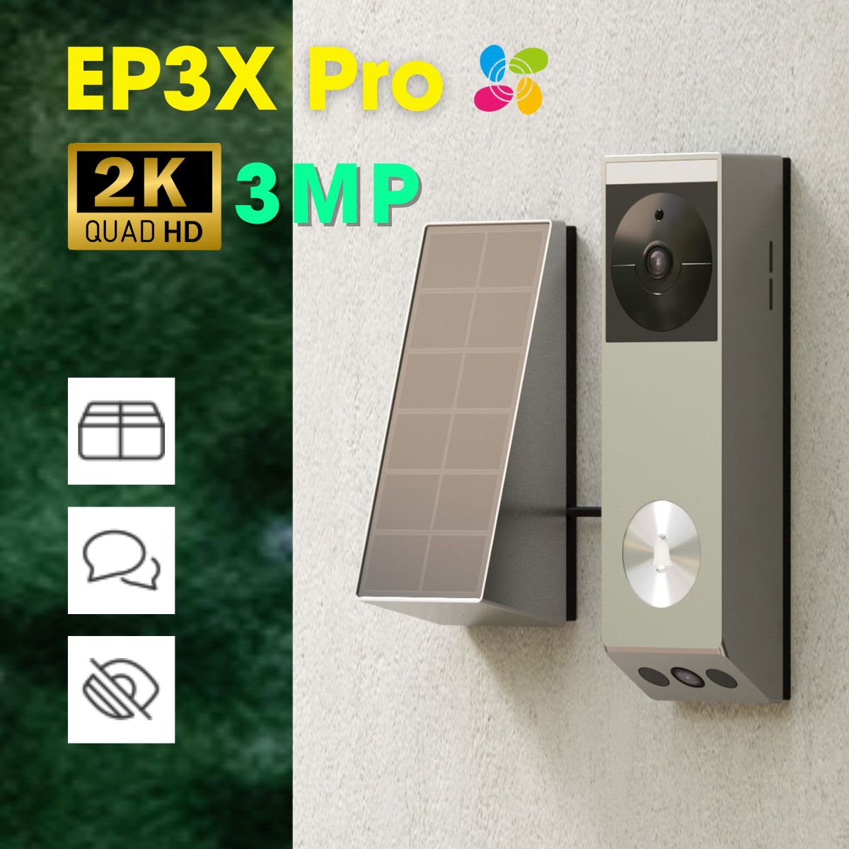 9612_chuong_cua_pin_mat_troi_solar_ezviz_ep3x_pro_ong_kinh_kep_2k_3mp_thumb Chuông cửa pin mặt trời Solar Ezviz EP3X Pro ống kính kép 2K 3MP và 1080p, phát hiện gói hàng, đàm thoại 2 chiều, khu vực riêng tư không quay phim
