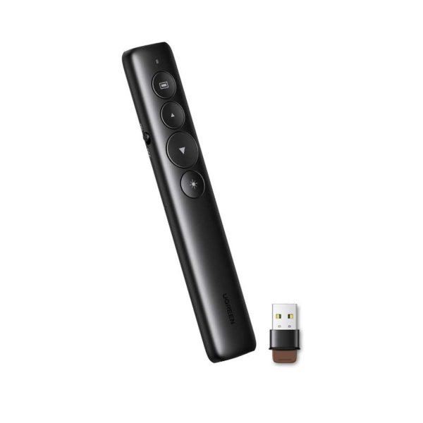 Bút trình chiếu Ugreen 50654 LP479 tích hợp đèn LED 100-200M, 2.4Ghz, pin AAA