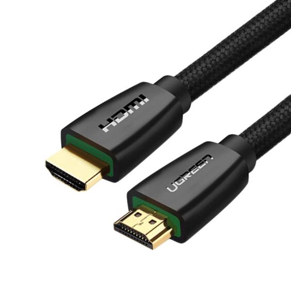 Cáp HDMI 10M 2.0 Ugreen 40414 hỗ trợ 3D + 4K*2K + 4096x2160p/30Hz, mạ vàng 24K, tốc độ truyền tải 18Gbps