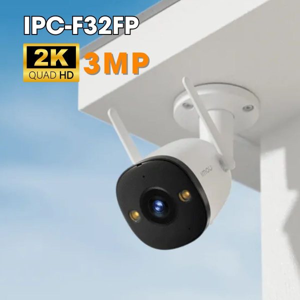 Camera Wifi ngoài trời IMOU IPC-F32FP 2K 3MP, Full Color, tích hợp mic, đèn báo, hồng ngoại 30m, phát hiện chuyển động