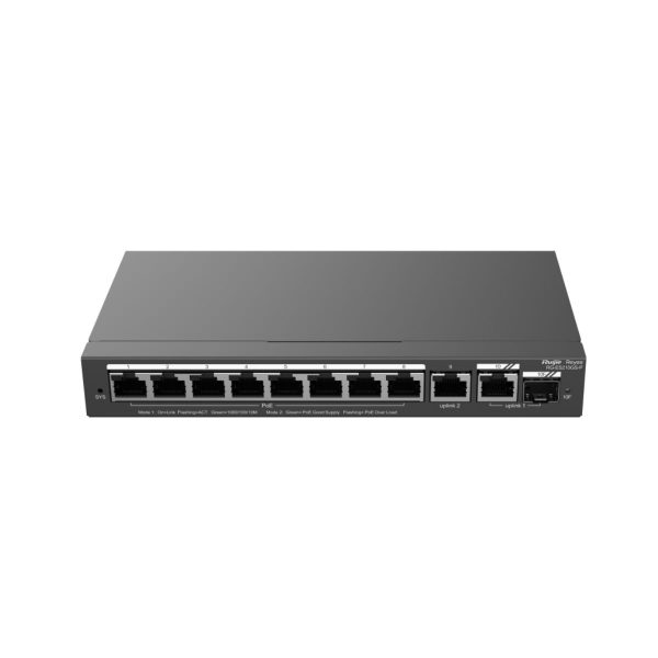 Switch Quản Lý PoE 10 cổng Reyee RG-ES210GS-P 10/100/1000BASE-T, công suất 120W, tốc độ 20Gbps, chống sét 6KV