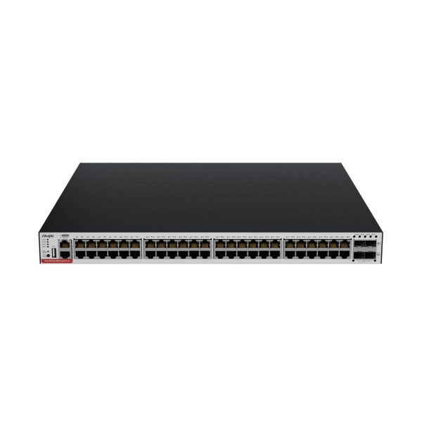 Thiết bị chuyển mạch Ruijie RG-S5310-48GT4XS-P-E 48 cổng GE RJ45 PoE/PoE+, 4 cổng 10GE SFP+, tốc độ 4.32 Tbps, PoE 1480W
