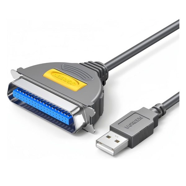 Cáp máy in USB to LPT IEEE 1284 dài 2m Ugreen 20225 CR124 dây dài, tốc độ truyền 12 Mbps
