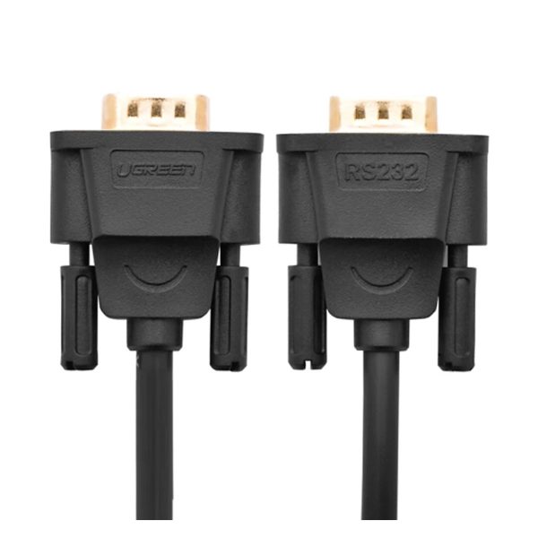 Cáp nối 1.5m Ugreen 20149 DB101 Com to Com RS232 9F-9F, chuẩn 30 AWG, mạ vàng 24K