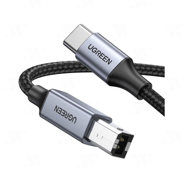 Cáp máy in USB Type-C to USB Type-B dài 2M bọc dù Ugreen 80807 cao cấp
