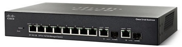 Switch Cisco SRW208P-K9 8-port PoE ( tối đa 62W) 10/100 + 2-Port Gigabit Switch