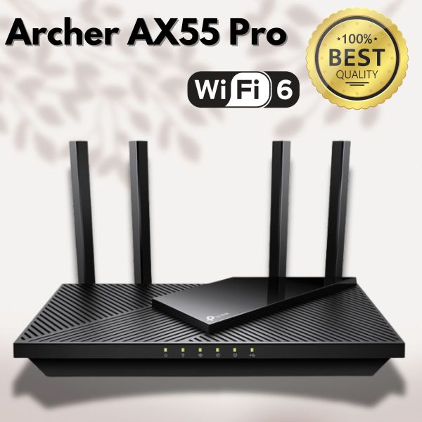 Thiết bị phát Wi-Fi Archer AX55 Pro Băng tần kép AX3000, Hai Cổng 2.5 Gbps Multi-Gigabi, Tốc độ cực nhanh