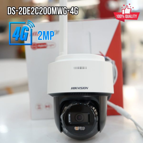 Camera IP Mini PT 2MP 4G Hikvision DS-2DE2C200MWG-4G Phát hiện người và phương tiện, Đàm thoại 2 chiều