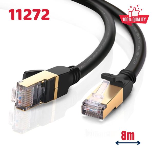 Cáp mạng đúc sẵn Cat7 dài 8m tròn chính hãng Ugreen 11272 Cao cấp