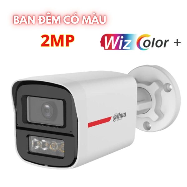Camera ban đêm có màu WizColor Dahua HAC-HFW1249XP-IL-A-PRO 2MP HDCVI tích hợp AI-ISP siêu thông minh, Mic, Hồng ngoại 50m
