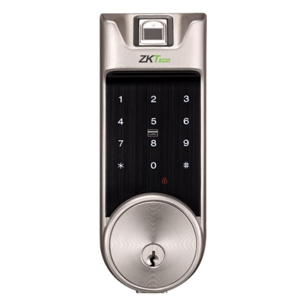 Khóa cửa vân tay thông minh ZKTECO AL40B sử dụng mật khẩu / chìa khóa / thẻ MF / Bluetooth, vỏ kim loại, chốt tự đóng mở